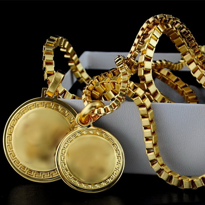 ADITA Medusa necklace stainless steel 18K gold very heavy top quality Necklace pendants for men for women BIG hangtag Premium gift 002