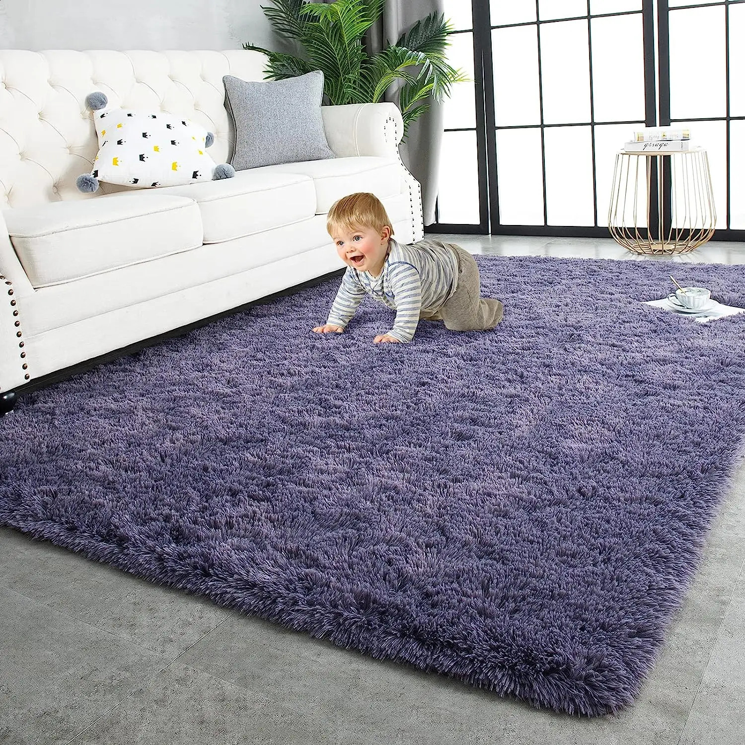 Plush Carpets Fluffy Ultra Soft Indoor Modern Area Rugs Living Room Play Mats For Children Bedroom Home Decor Nursery Rug 1028 H260226