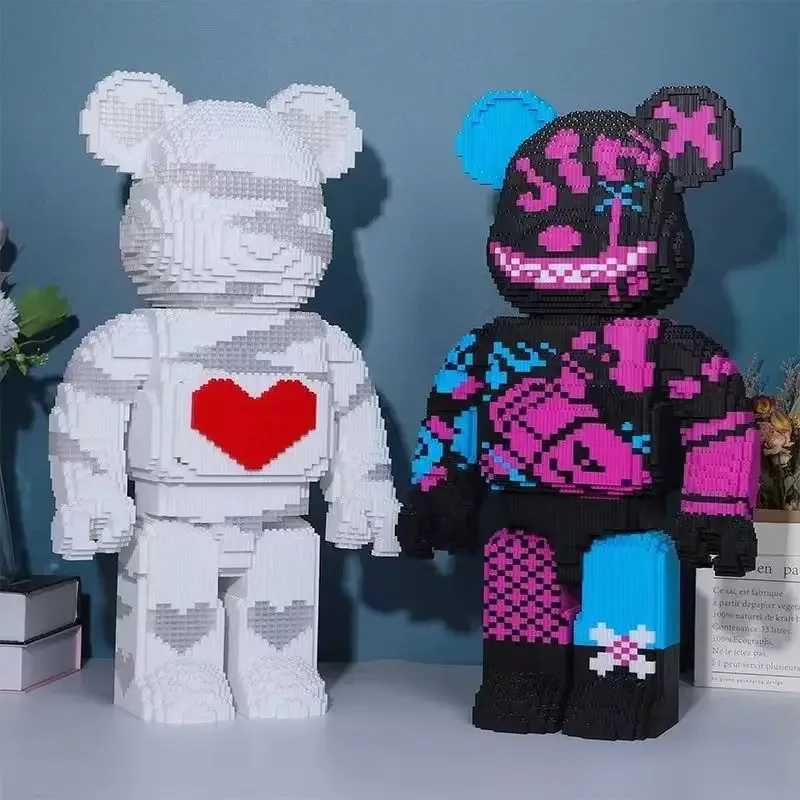 55CM Super Large Series Violent Bear Building Blocks Decoration Small Particle Three Dimensional Assembly Toy Gift L251028