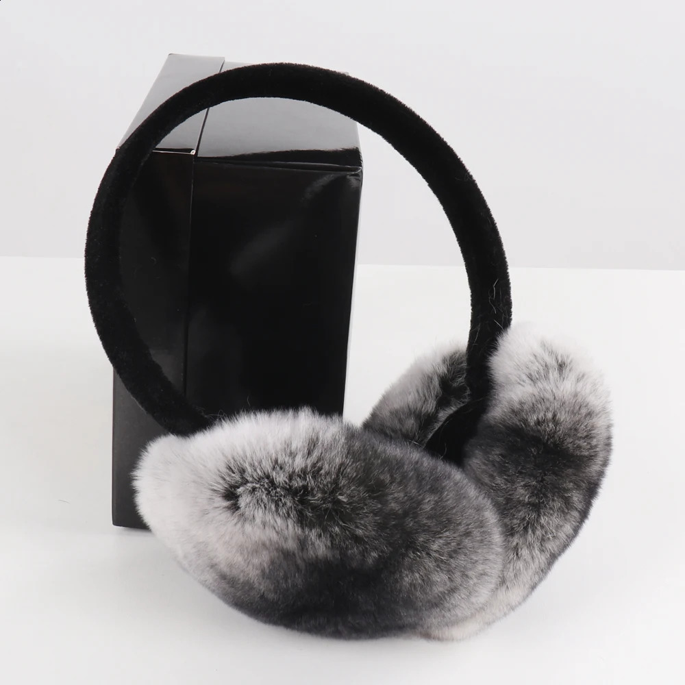 women Quality Real Fur Earcap Winter Warm Natural Rex Rabbit Fur Earmuff Lady Fashion Fluffy Genuine Rex Rabbit Fur Earlap 251027