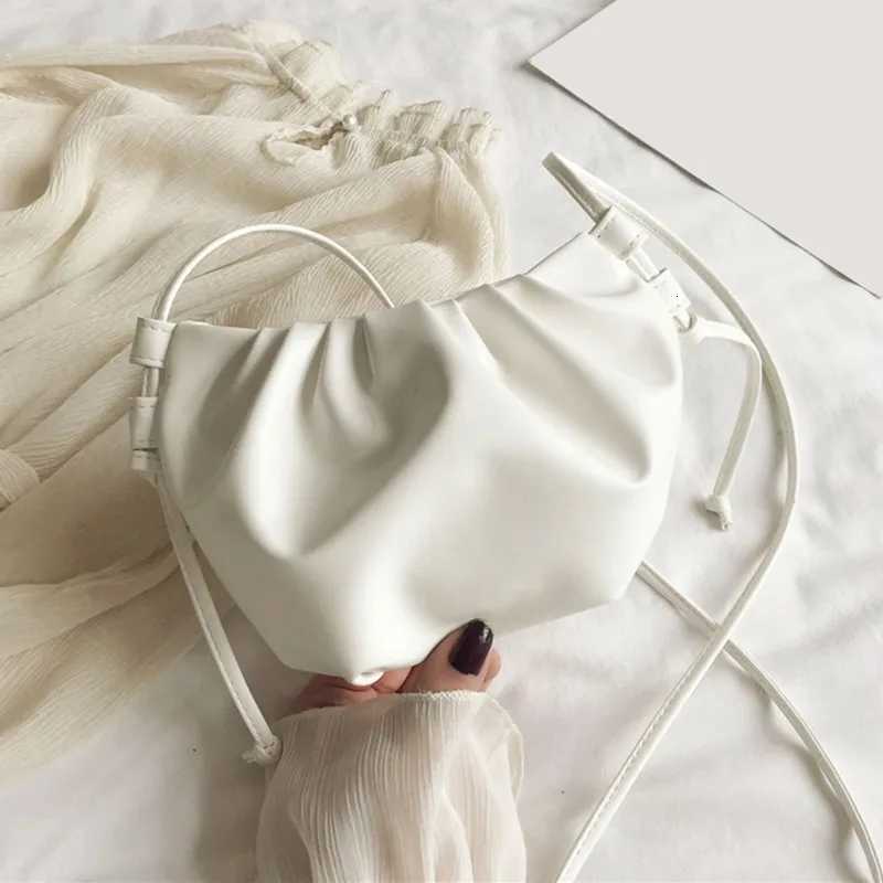 Pleated Zipper Crossbody Bag PU Leather Textured Purse Classic Fashion Versatile ShoulderW251028