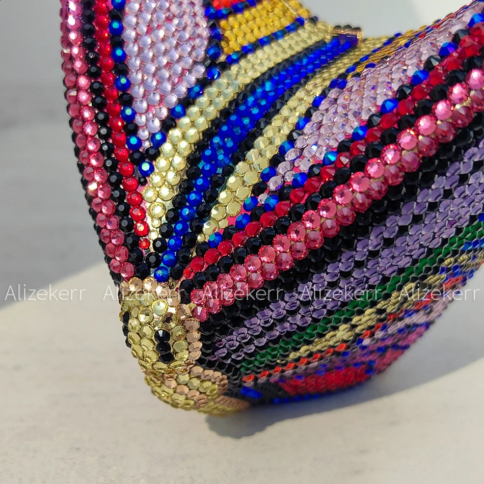 Alizekerr Butterfly Shaped Crystal Evening Bags Women Gorgeous Classy Sparkling Rhinestone Clutch Purses Wedding Party 251023