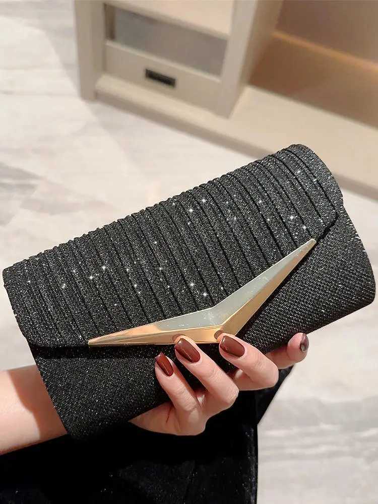 Fashion Ladies Evening Clutch Handbag Wedding Drill Texture Shiny Bridal Party Daily Womens Manual Wrinkles Process Hot H251027
