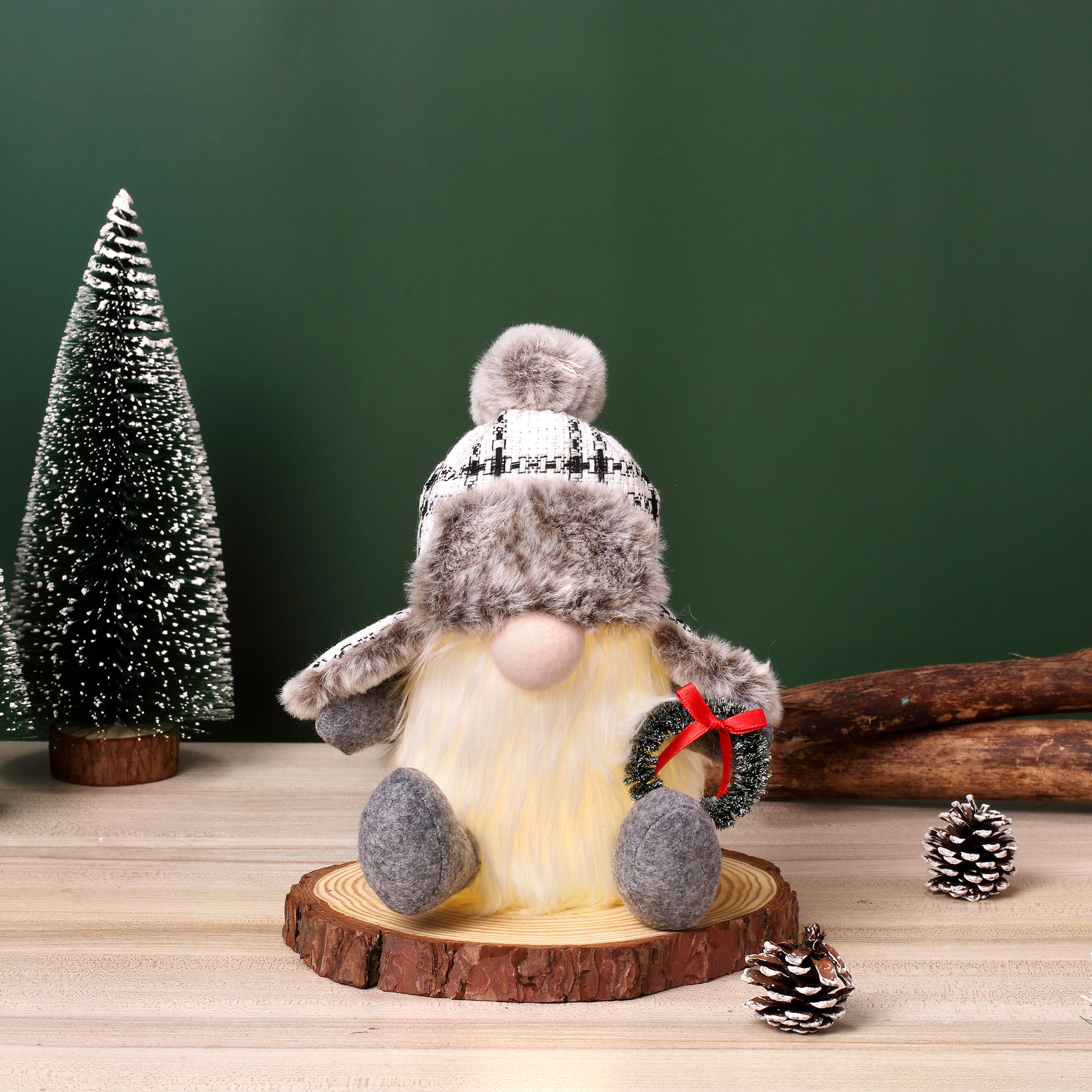 2025 Christmas Decorations Christmas Glow Rudolf Faceless Doll Nordic Forester Plush Doll Decoration Dwarf Ornament