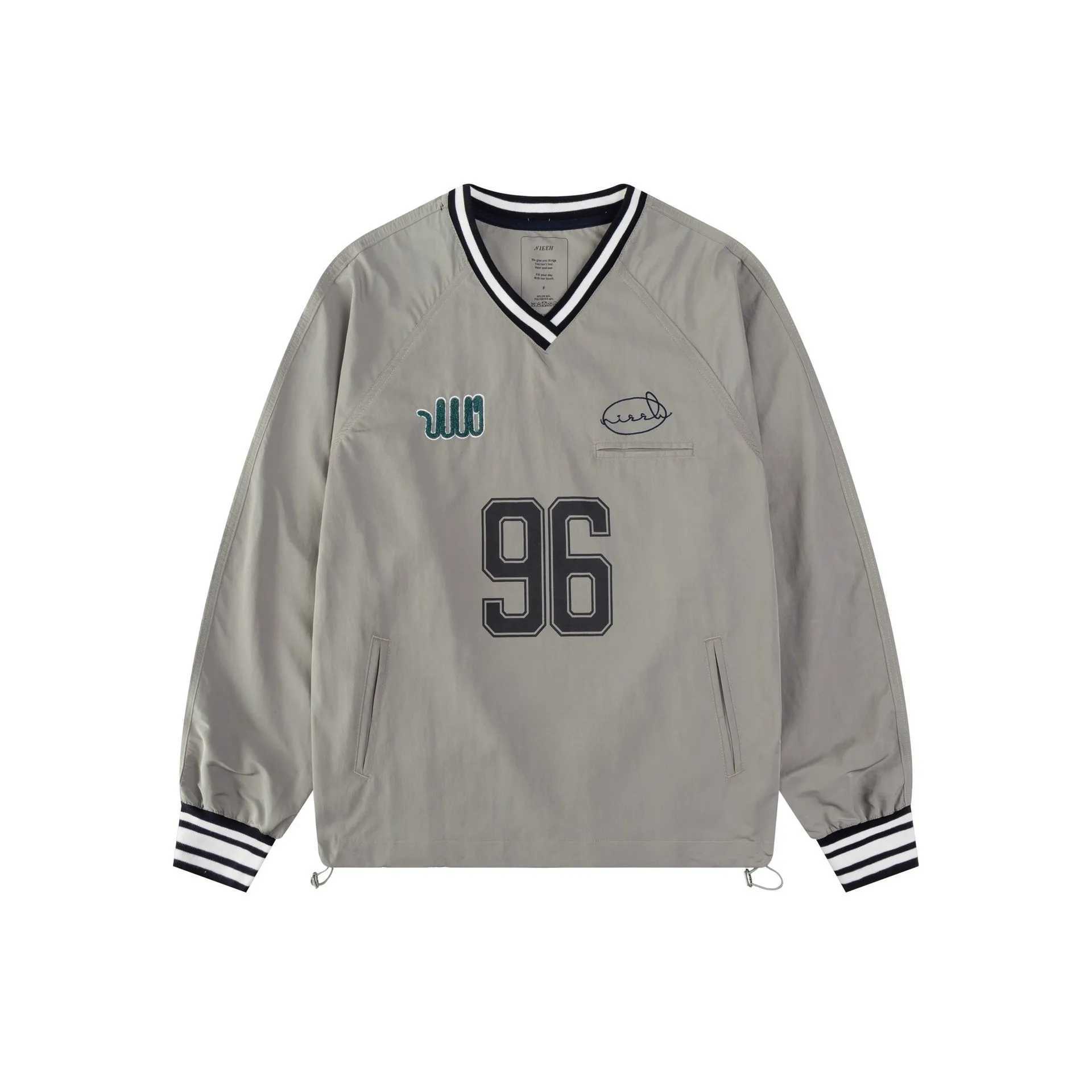 Korea NIEEH Hoodie Jacket Womens VNeck American Style Oversized Casual Couples Top New Arrival J251028