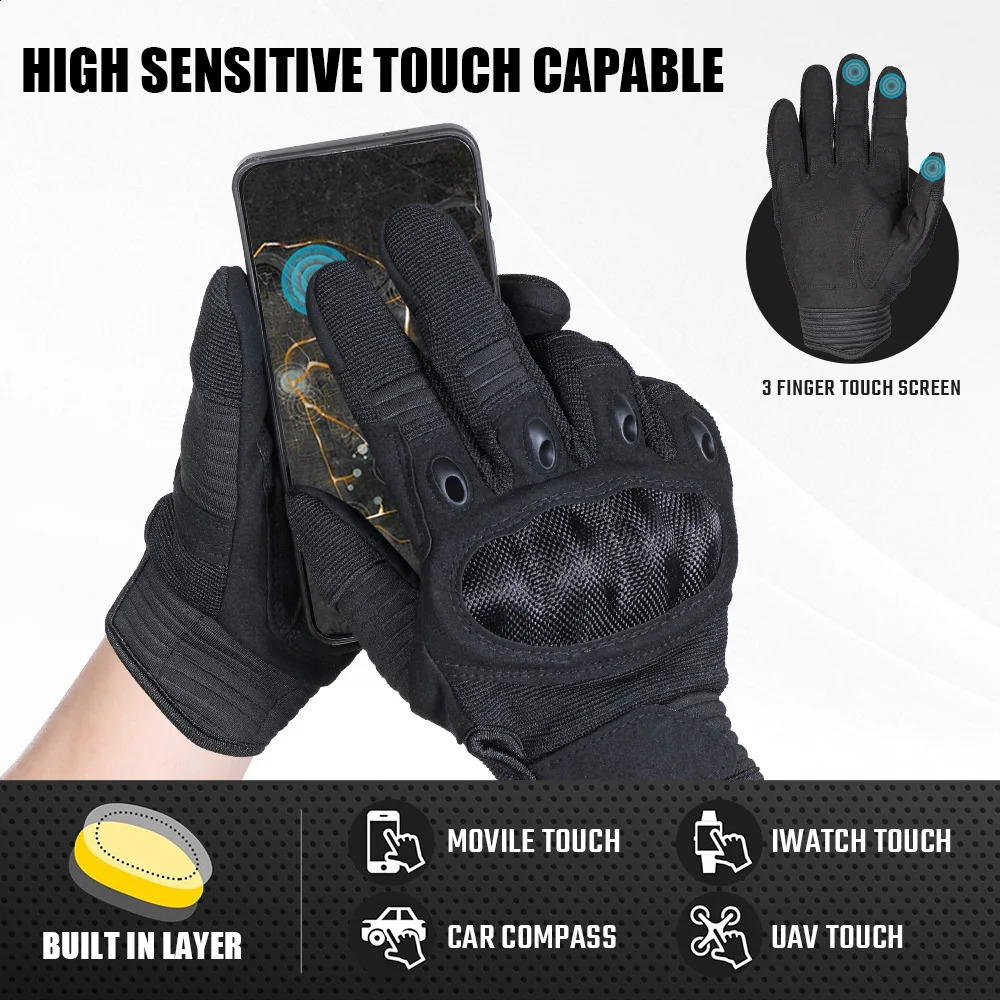 Touch Screen Tactical Gloves Outdoor Cycling Sports Hiking Camping Hunting Airsoft Combat Bicycle Hard Shell Antiskid Gear Men 251027