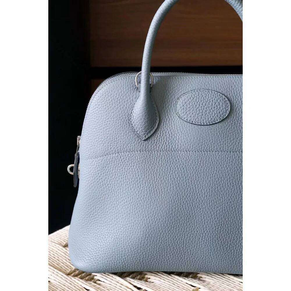 Designer Bags Premium Semi-Handmade First-Layer Cowhide Bowling Portable Shoulder Large Shell Bag Commuting Temperament Versatile Hot Selling