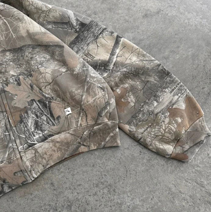 Designer Men's Y2K Retro zip up Hoodies Men Jacket Camouflage Pattern zipper Sweatshirt Coat High Street Hip Hop Streetwear sweatpants Oversized 