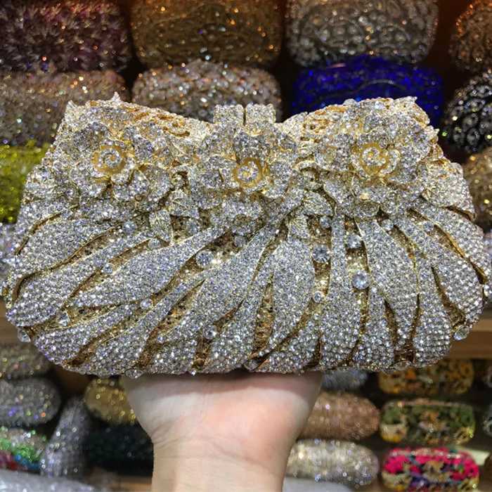 XIYUAN Womens Diamond Handbags Rhinestones Evening Bags Bridal Stones Clutch Purse Lady Clutches Bags Party Wedding Evening Bag H251027