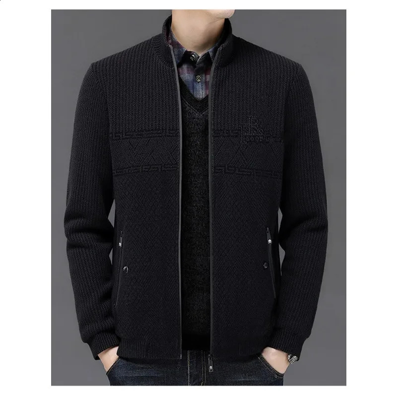 Highquality Winter Extra Warm Jacket Men Fleece Thick Windproof Casual Outwear Regular Comfortable and Versatile Zipper Coat 251027