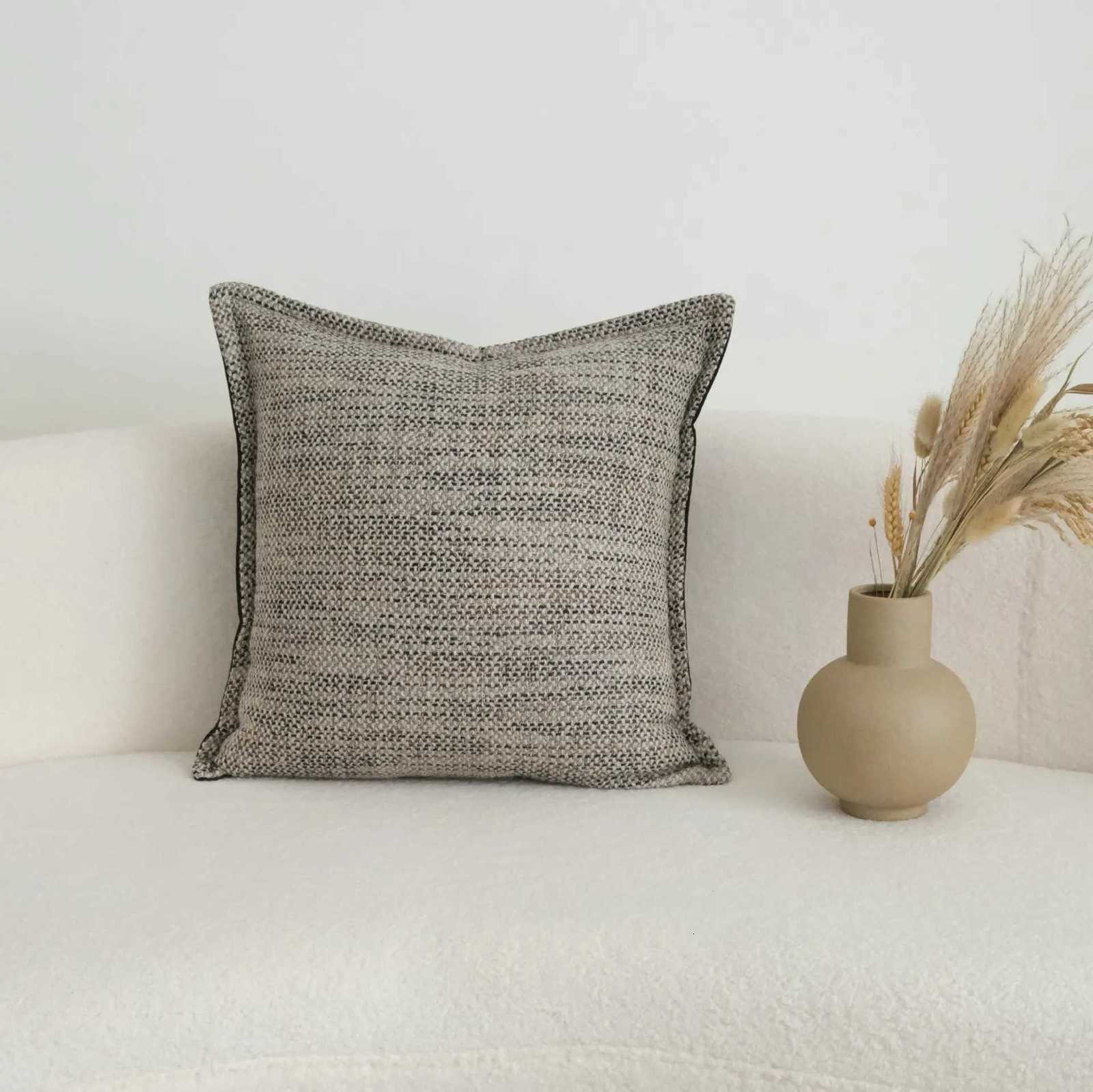 Pillow Case Light Luxury Plush Cushion Cover Abstract Striped Embroidered Cover Fluffy slips Decor Home Living Room Bedroom C251028