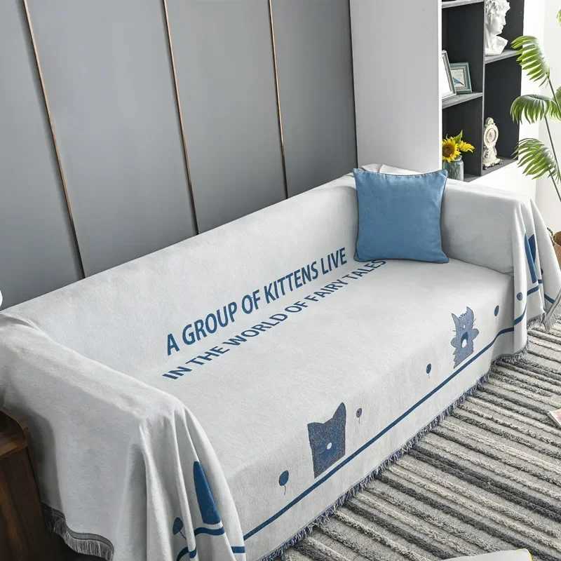 Nordic Simple Sofa Throw Blanket Chenille Sofa Cover with Tassel Four Season Multifunctional Couch Towel Blanket Beds Blanekets C251028