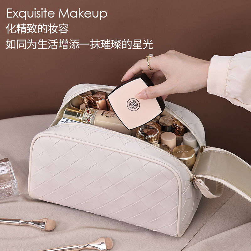 Luxury Brand Designer Bag New Portable Handheld Makeup Bag Large Capacity High-End Double Zipper Cosmetic Organizer Bag