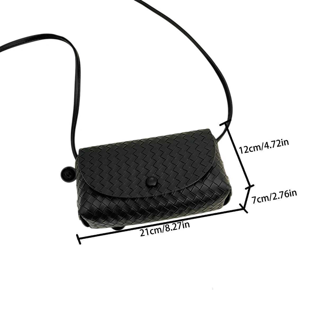 Fi Casual Braided Shoder Bag Wens Lightweight Solid Color PU Magnetic Flap Snap Striped Handbag for Daily Cmute D251028