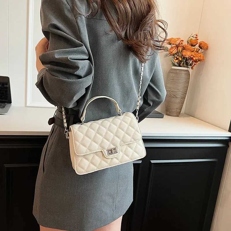 Small Square Lattice Chain Crossbody Bag Womens Shoulder Handbag Simple Handheld Underarm Bag Hot Sale Of The Season New VersatW251028