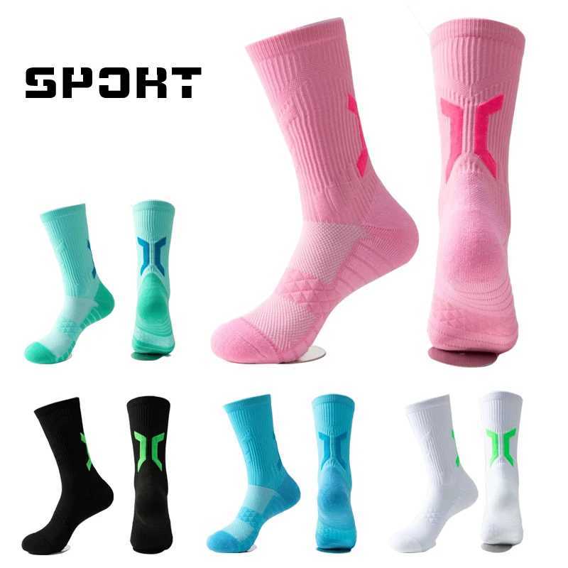 13 pairs professional mens basketball socks with thick towel bottom breathable sports socks mens long badminton socks J251028