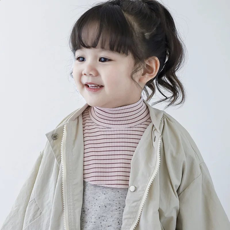 Toddlers Convertible Collar Neck Warmer Autumn Soft Cotton Windproof Fleece Lined Scarf INS Sporty Fashion Unisex Baby Scarf 251027