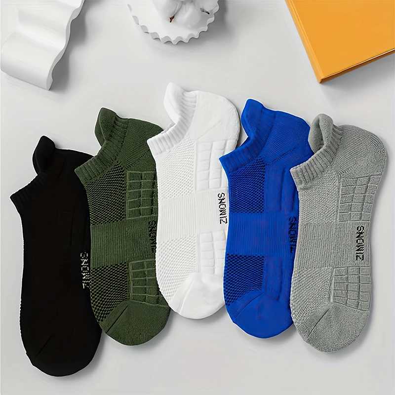 5Pairs Mens Cotton Sports Socks Breathable Sweat Absorbent OdorResistant High Quality Womens Sock Comfortable Unisex sox J251028