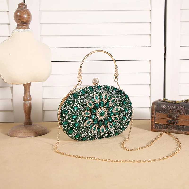 Crossborder explosive sunflower dinner bag Fashion banquet clutch bag Dress evening bag Diamond set bag European and American p H251027