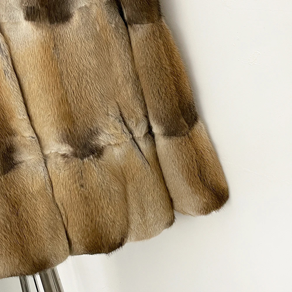 Reality Fur Coat Real Mink Warm Women Winter Vneck Top Clothes Female Natural Jacket Long Sleeves Outerwear Lady 251014