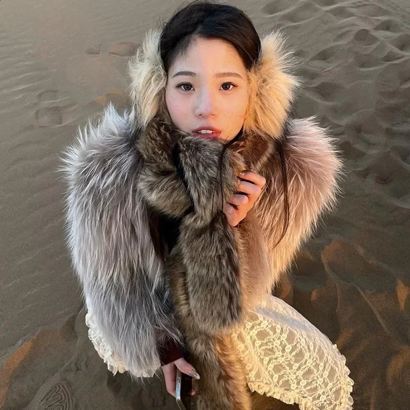 Faux Fox Fur Scarf Women Men Winter Warm Thickened Lengthened Long Scarf Neck Fur Collar Dress Cape Sexy Party Dress Shawls 251023CJ