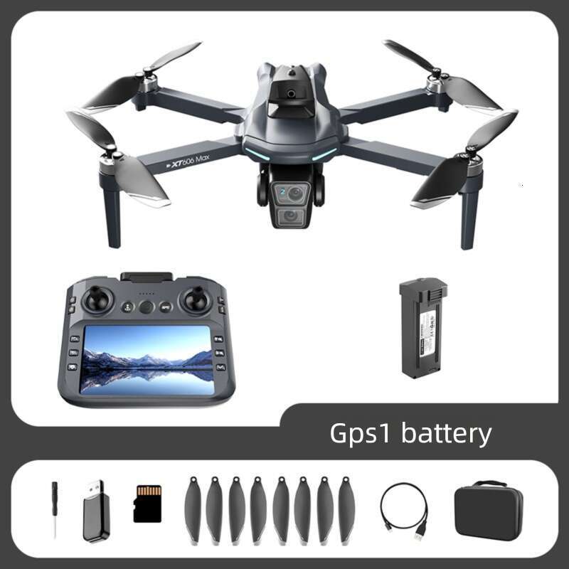 New Brushless Obstacle Avoidance With Screen Drone GPS HD Professional Aerial Remote Control Aircraft Kids Toys