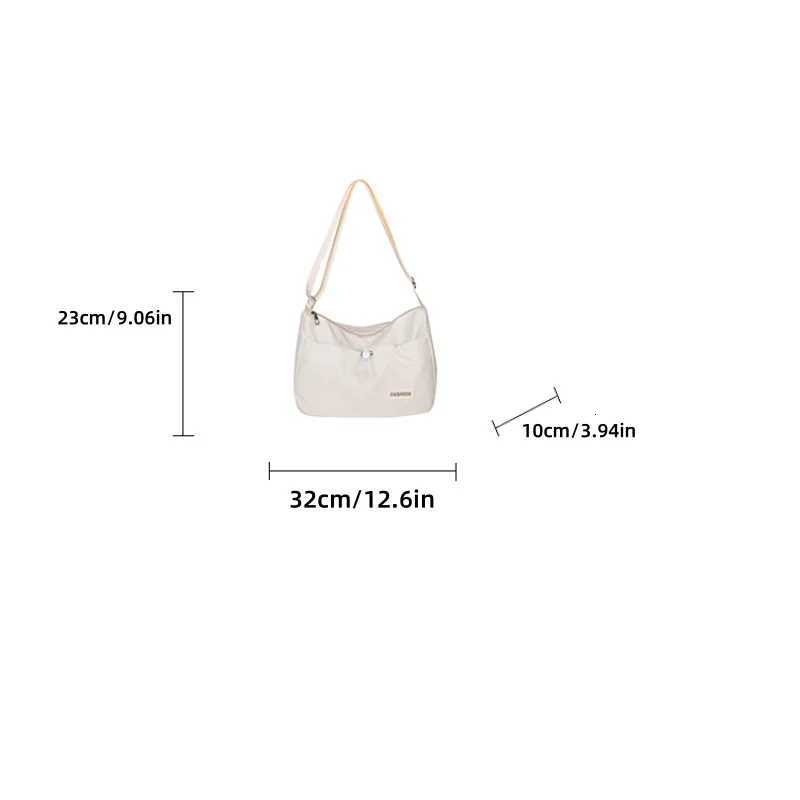 New Womens Bag Single Shoulder Commuter Crossbody Bag Suitable For Students And Casual Wear AllInclusive PlainColored BagT251028