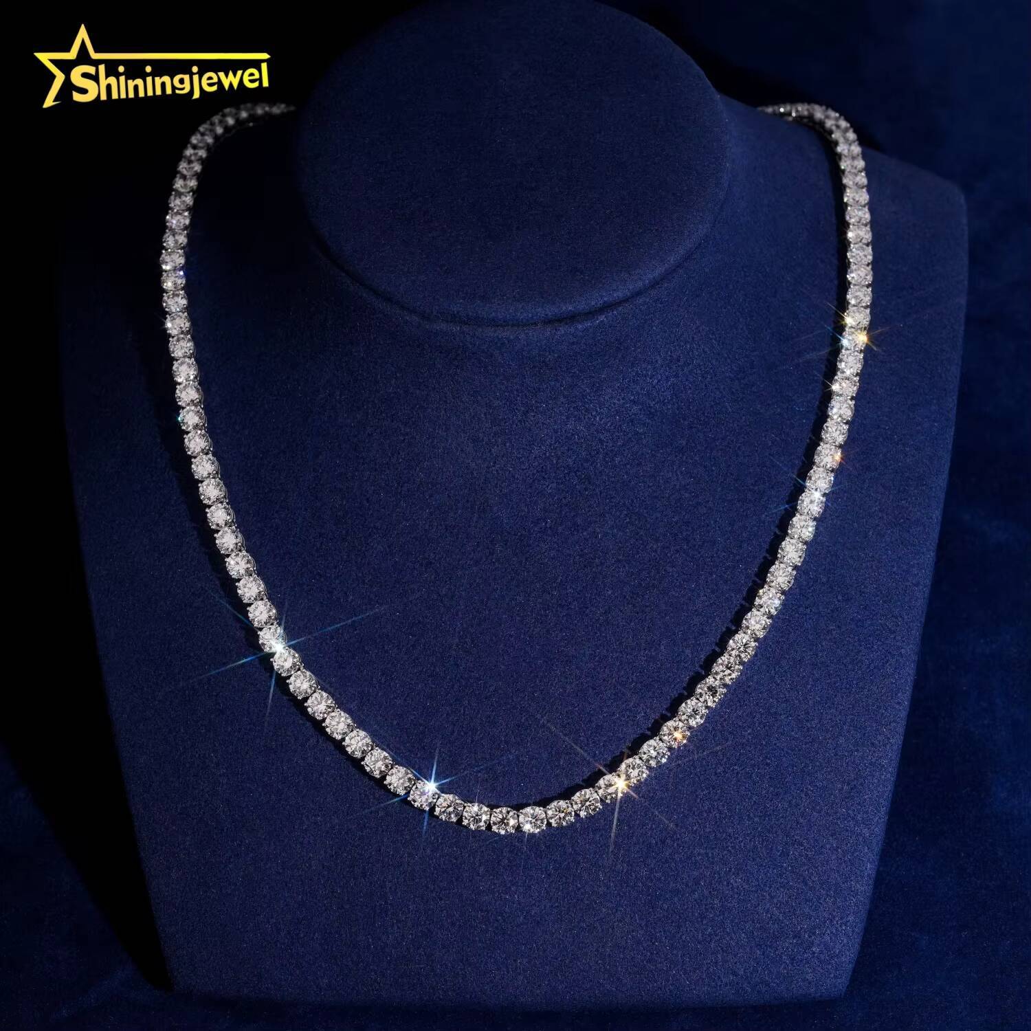 Top Quality Factory Direct Hip Hop Style Hot Sale 5mm 10k Real Gold Lab Grown Diamond Tennis Chain