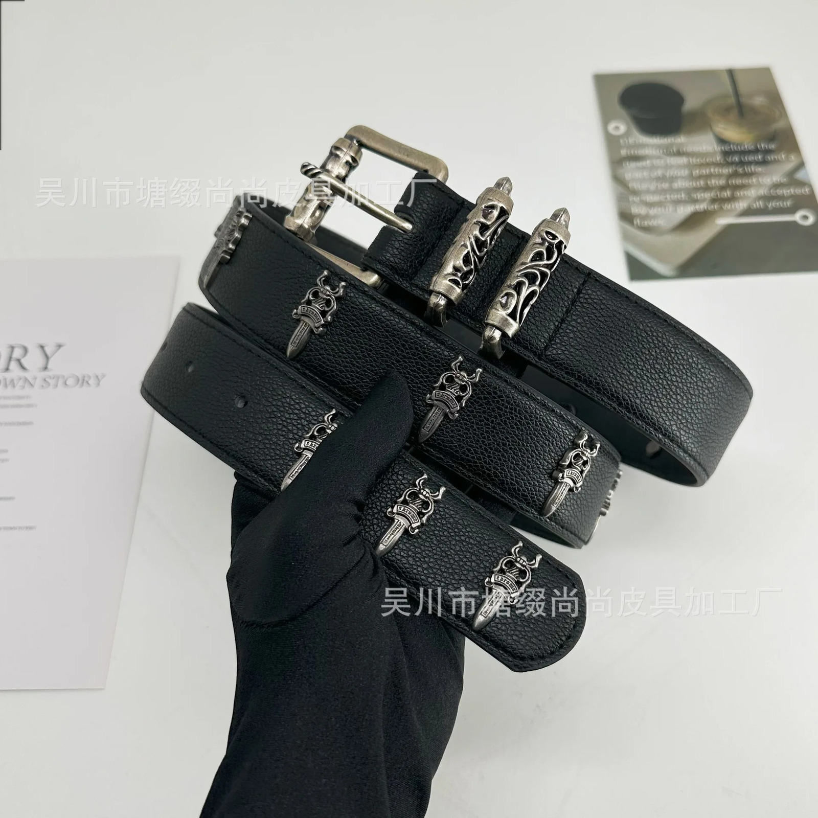 Gothic Y2K Women Men Belts Goth Ladies Hip hop Punk Rivet Skeleton Print Waist Belt Jeans Waistband 251027