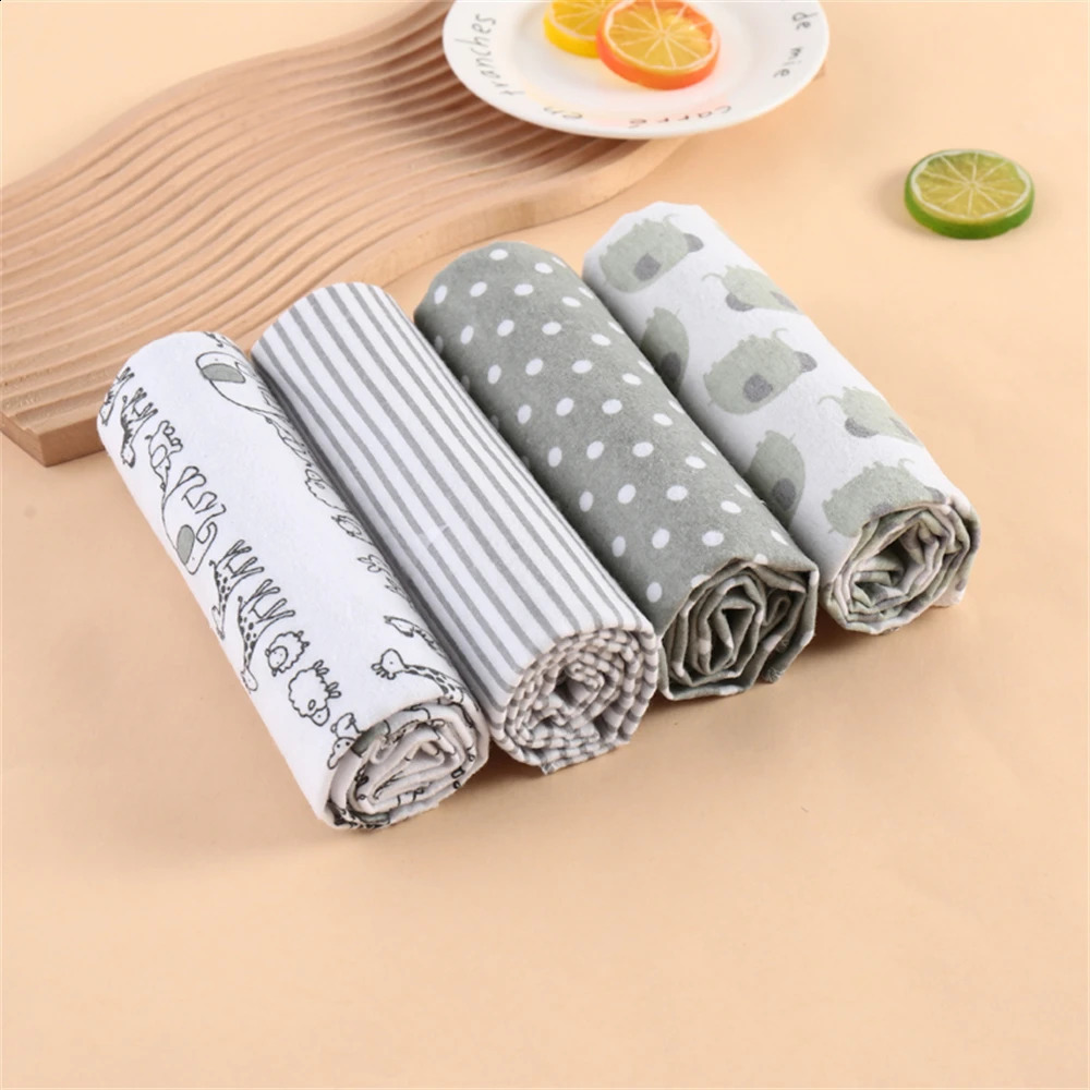 4Pcs Neutral Baby Swaddle Blanket Set Simple n 251027