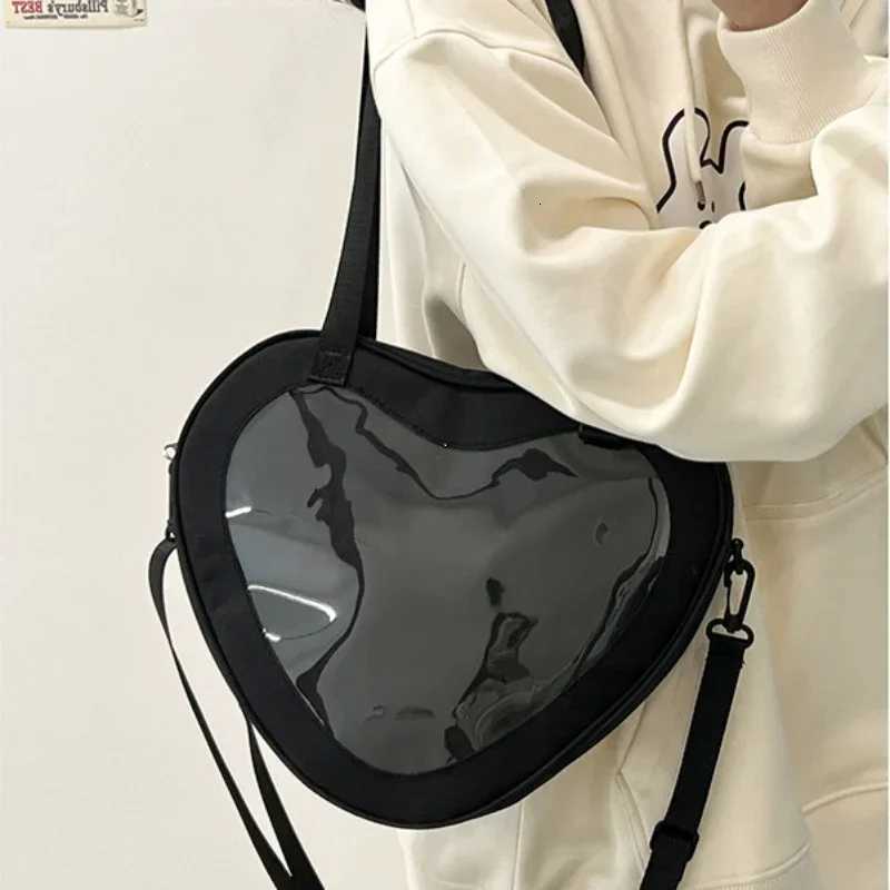 Love Heart Design Itabag Women 2024 New Transparent Crossbody Bags Girls Purses and Handbags Ita Bag for Girls JK Uniform BagW251028