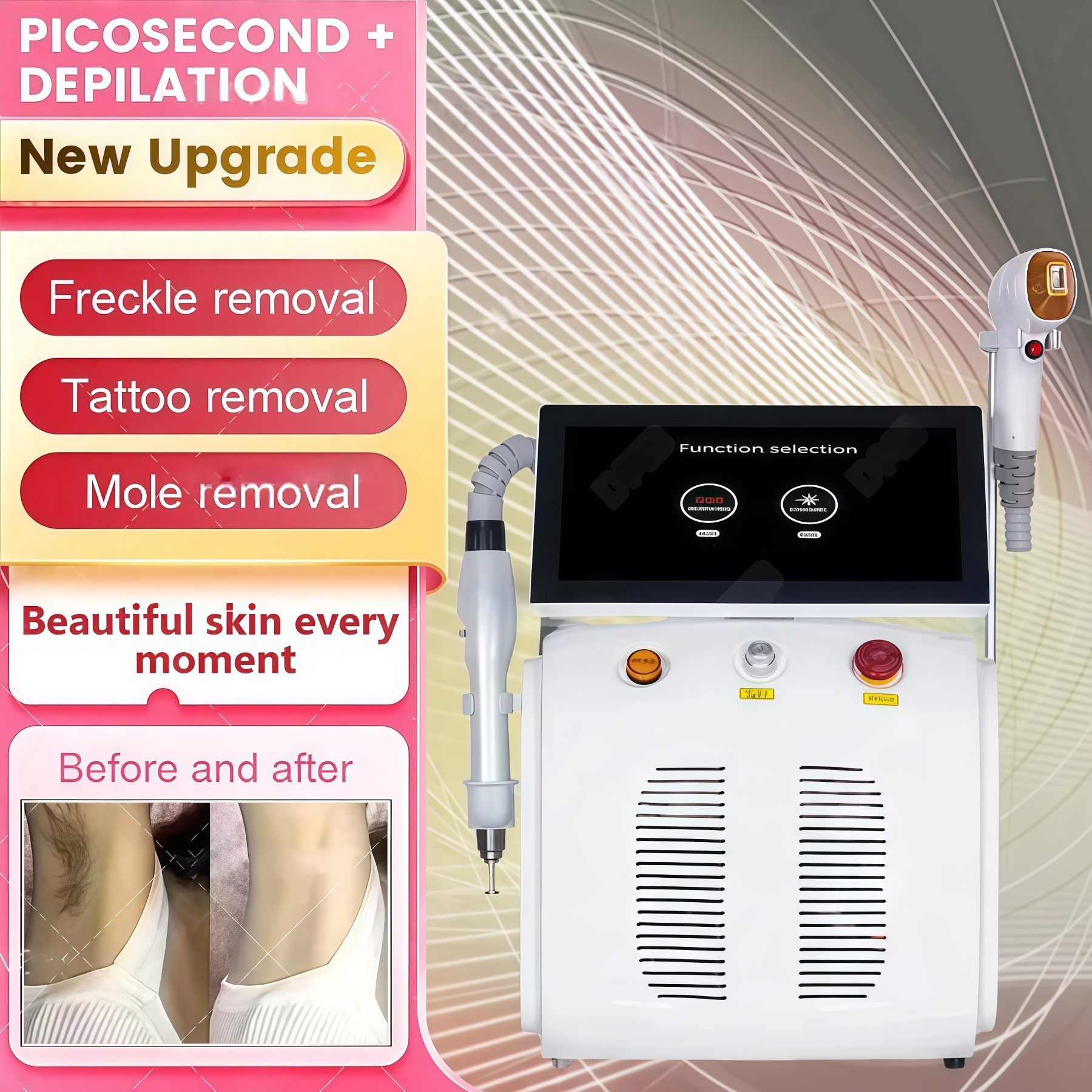 2025 New High Power Ice Cooling Triple Laser 755 808 1064 Device Diode Laser 3 Wavelength Painless 808nm Hair Removal Machine Suitable for home and be