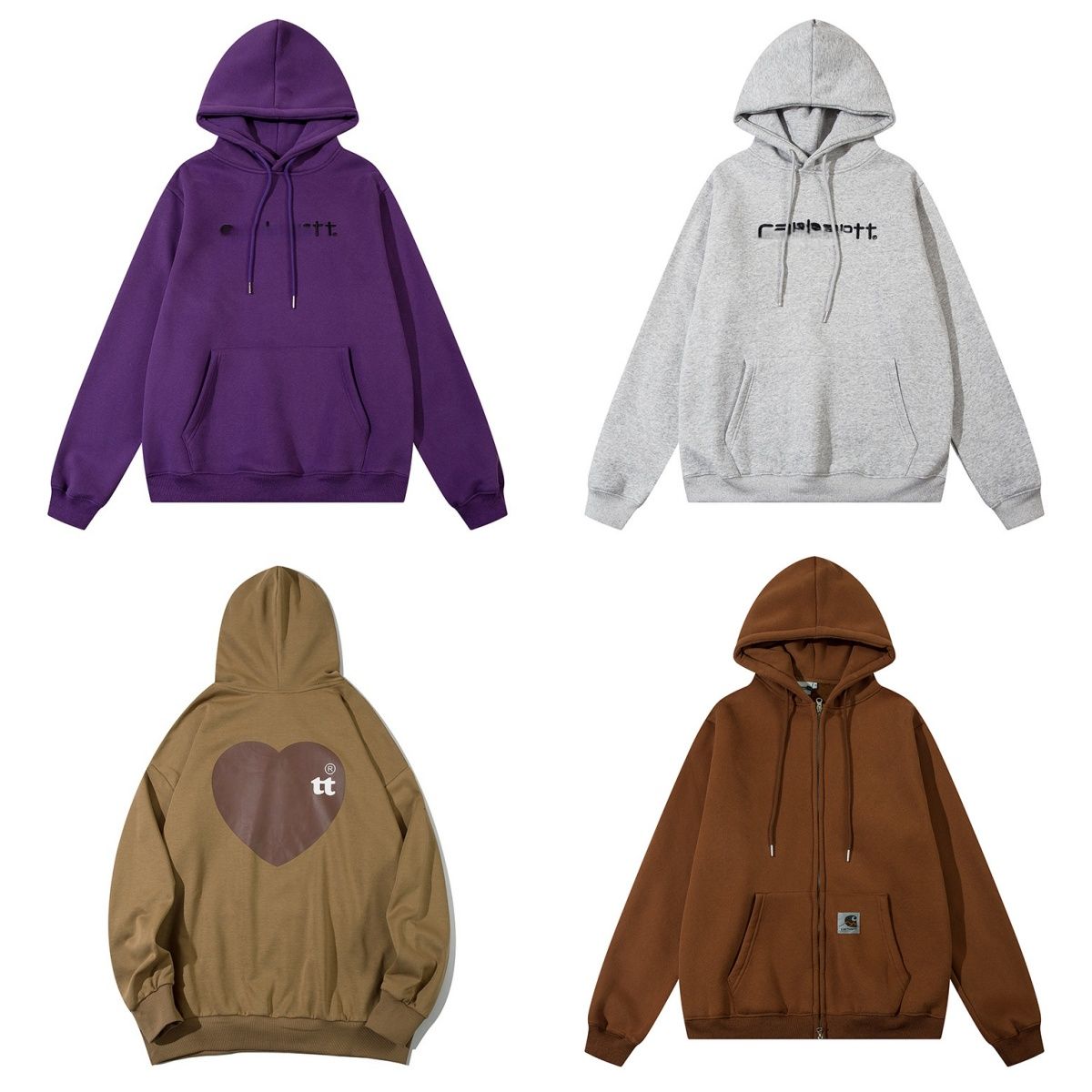 carharttmanhoodie Designer Hoodies Sweatshirts men's and women's Long Sleeves Jacket Loose Outwear Coats Hoody Mens Woman Streetwear zippers long sleeve street