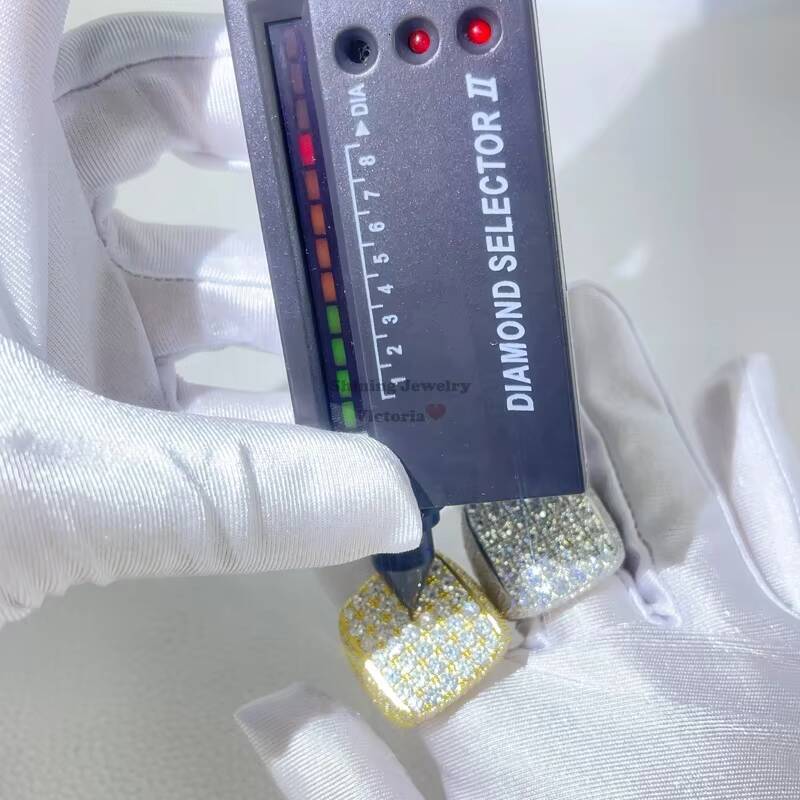 GRA Certificated Pass Diamond Tester Hip Hop Sterling Silver Moissanite Ring Men VVS