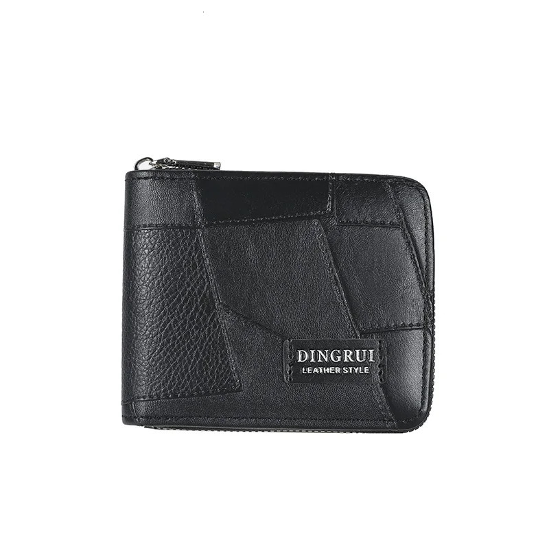 style wallet for men and women long single zipper handbag fashionable retro patchwork large capacity purse loose cha 251028