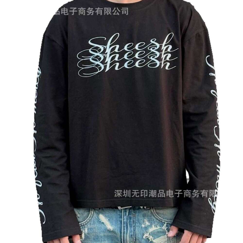 American Style Autumn Long Sleeve T-Shirt Dark Y2K Print Top High Street Gothic Trendy Outfit