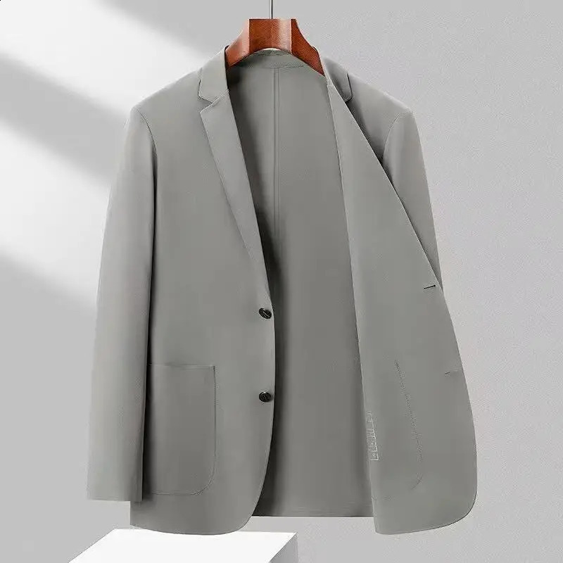 Spring and Summer Mens Casual Suit Light Thin Elastic Non trace Wrinkle Resistant Coat Sunscreen Breathable 251027