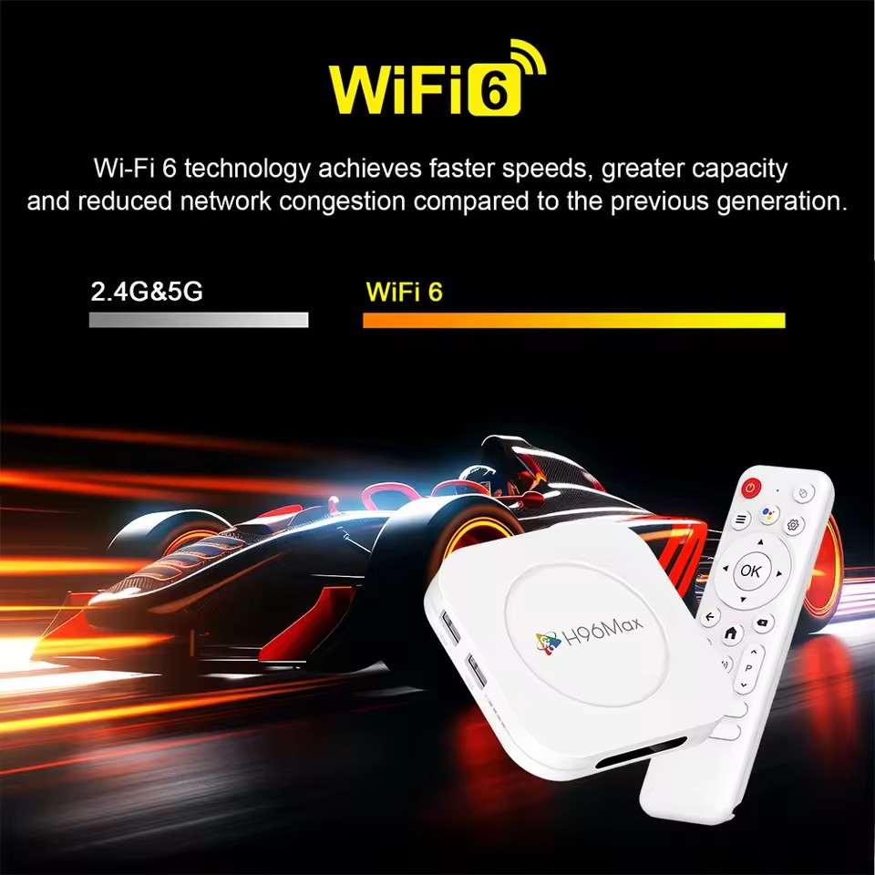 Android 14 Smart TV BOX H96 Max H618 Plus Allwinner Quad Core 4GB 128GB 8K LAN 100M Wifi6 BT 5.4 Voice Remote Media Player Set Top Box
