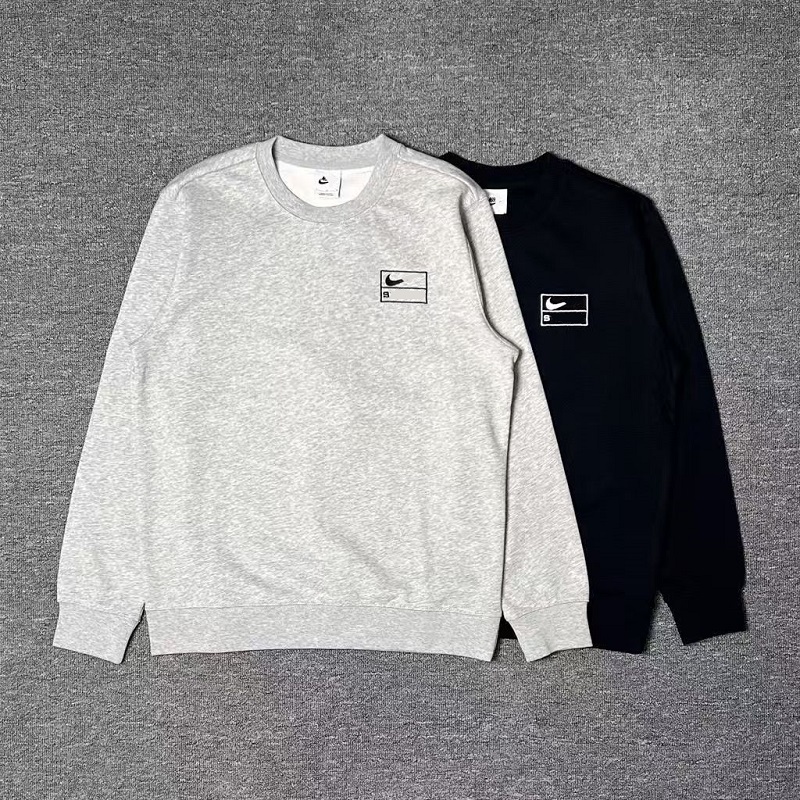 Autumn and Winter Embroidered Pair Hook Same Style Men's and Women's Knitted Casual Sports Sweatshirt Hoodie Loose Round Neck Sweatshirt