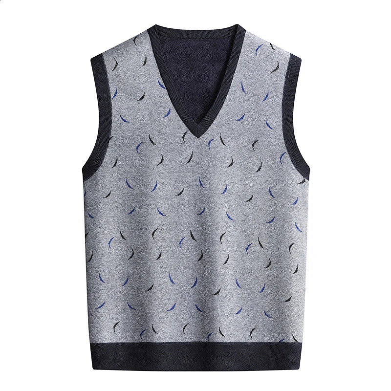 Autumn Winter Mens Sweater Vest Casual Sleeveless Knit Waistcoat Men Fashion Vneck Cardigans Man Clothes Knitted 251016