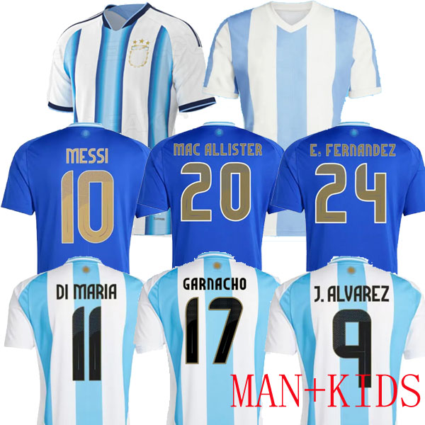 2026 Argentina Soccer Jerseys 3 Star MESSIS 50-Years Anniversary 25 26 Fans Player MAC ALLISTER DYBALA DI MARIA MARTINEZ DE PAUL Child Kids Kit Men Football ShirtS