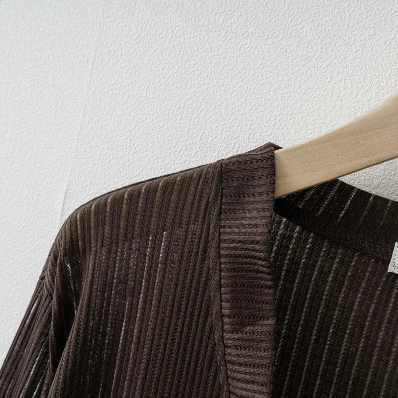 Women Casual Summer Holiday Cardigan White Grey Brown 251027