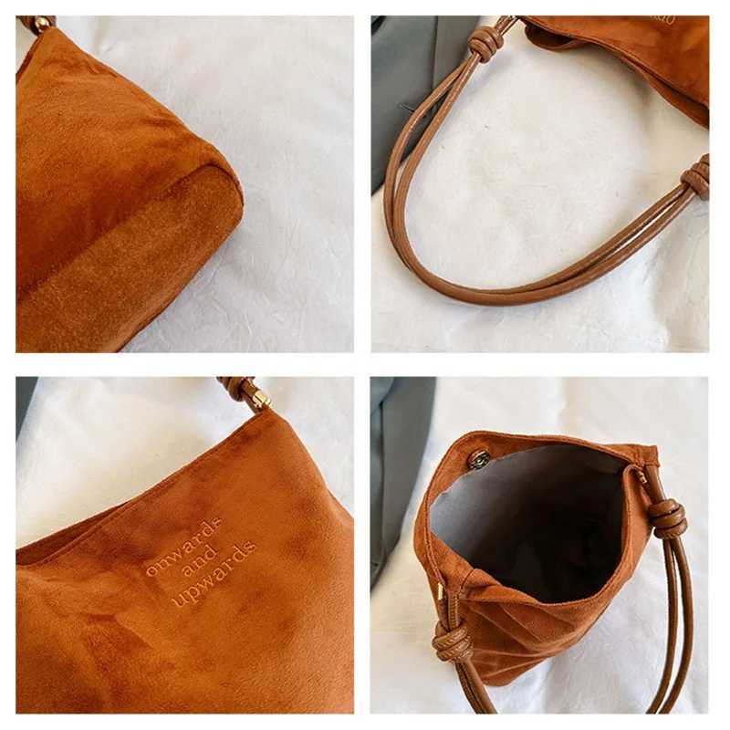 Women Handbags Faux Suede Fabric Women Shoulder Bag Fashion Luxury Ladies Messenger Bags High Quality Female Tote BagT251028