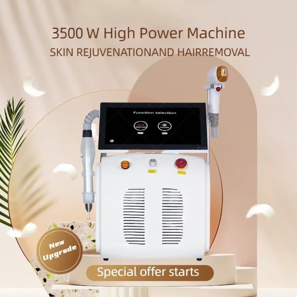 Picoseconds And 808nm Diode Hair Removal Machine 2 ln 1 Permanent Painless Epilator Tattoo Removal Machine