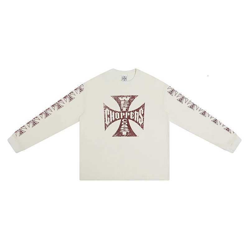 New Autumn Waffle Sanskrit West Coast Choppers Longslved Shirt Men Women Apricotcolored Round Neck West Coast Tshirts X251028