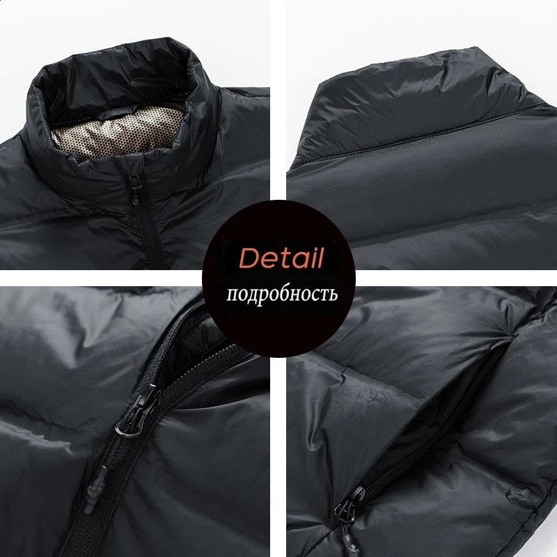 Men Winter Stand Collar Down Jacket Warm Windproof Coat Casual Lightweight Puffer Waterproof High Quality jacket Male 251027