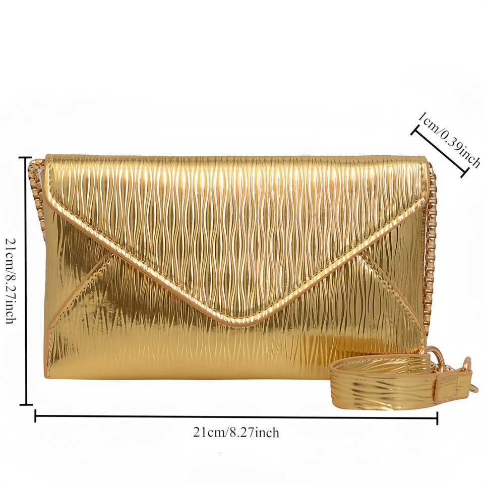 Womens Mini Chain Crossbody Bag Multipurpose shouldercrossbody bag premium texture envelope bagtan H251027