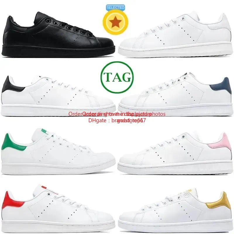 2023 Stan Smith Casual Shoes Designer Flat Sneakers Fashion Triple Black White Oreo Laser Golden Platform Trainers Men Women Outdoor walking Trainer