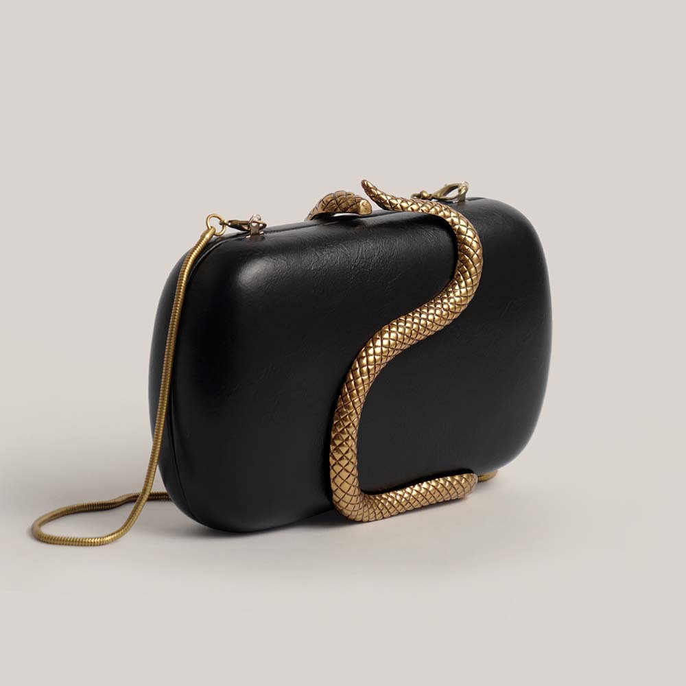 Hand Clutch Snake Shaped Design Fashion Crossbody Shoulder Bag for Western Evening Events women Gift - view 7