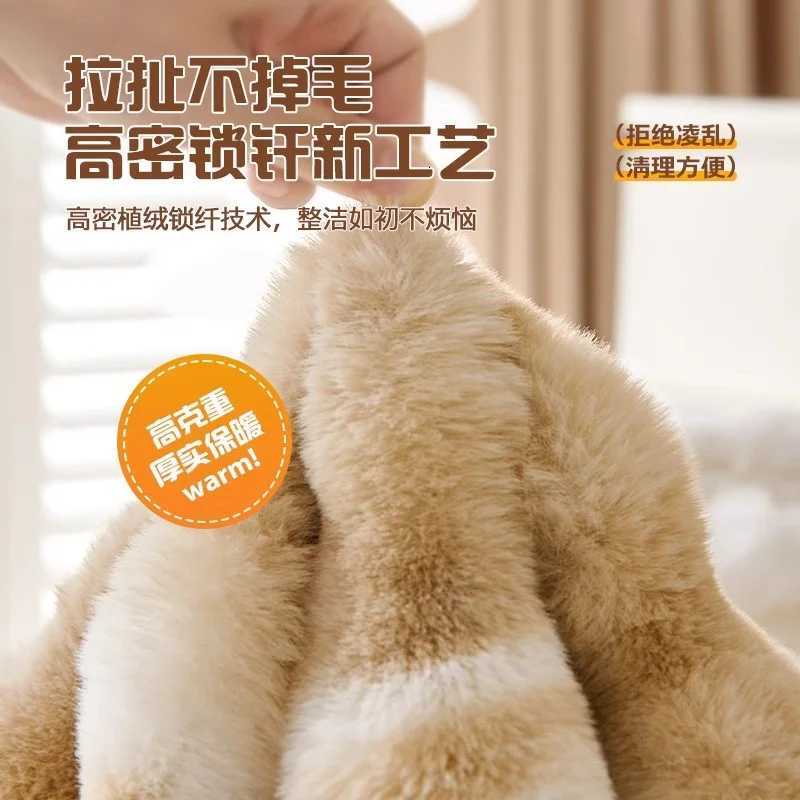 Thicken Rabbit Fur Plush Sofa Covers Protector Nonslip Super Soft Fluffy Warm Sofa Towel L Shaped for Living Room Home Decor C251028